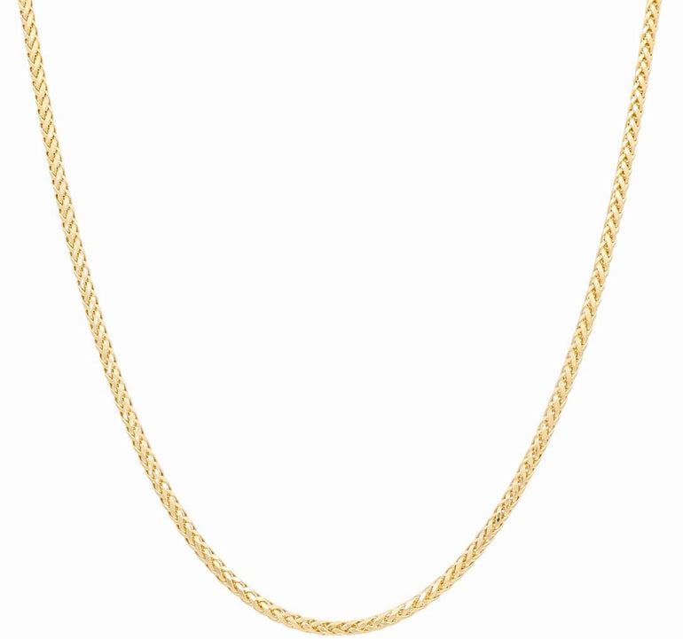 14K Yellow Gold Spiga Chain 22" - Miral Jewelry