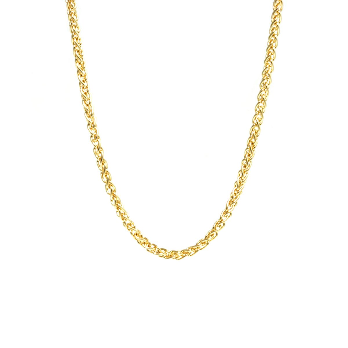14K Yellow Gold Spiga Men's Chain 24" - Miral Jewelry