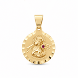 14K Yellow Gold Sta Barbara Medal Pendant - Miral Jewelry