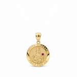 14K Yellow Gold Sta Barbara Medal Pendant - Miral Jewelry