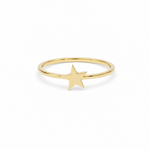14K Yellow Gold Star Ring