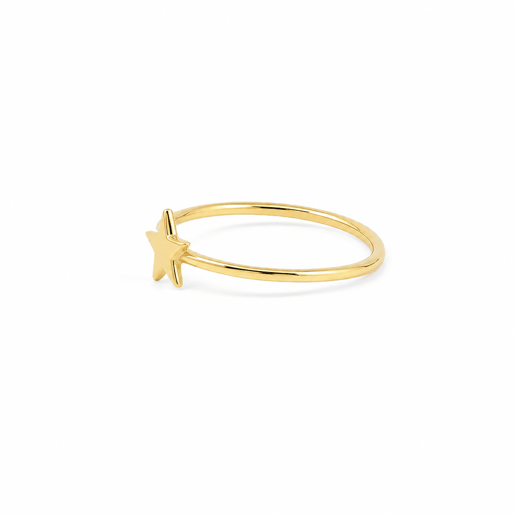 14K Yellow Gold Star Ring – view 2