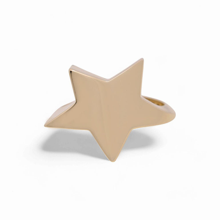 14K Yellow Gold Star Women's Ring - Miral Jewelry