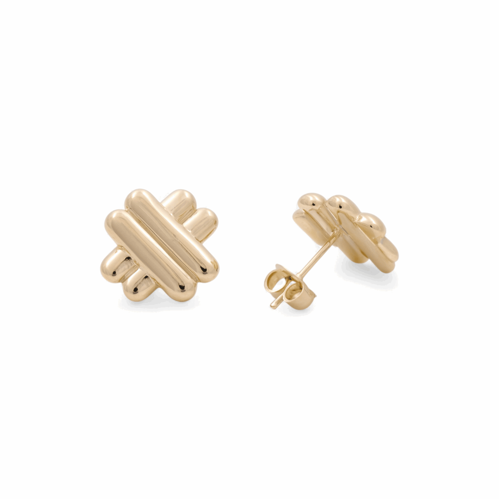 14K Yellow Gold Stud Earrings - Miral Jewelry