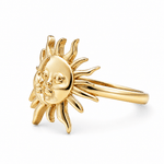 14K Yellow Gold Sun Fashion Women's Ring - Miral Jewelry