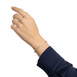 14K Yellow Gold Tenis With Cz Women's Bracelet - Miral Jewelry