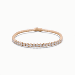 14K Yellow Gold Tennis Bracelet with 6.63Tw Round Lab Diamond - Miral Jewelry