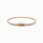 14K Yellow Gold Tennis Bracelet with 6.63Tw Round Lab Diamond - Miral Jewelry