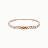 14K Yellow Gold Tennis Bracelet with 6.63Tw Round Lab Diamond - Miral Jewelry