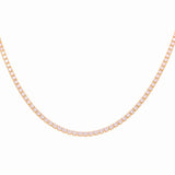 14K Yellow Gold Tennis Necklace with Cz - Miral Jewelry