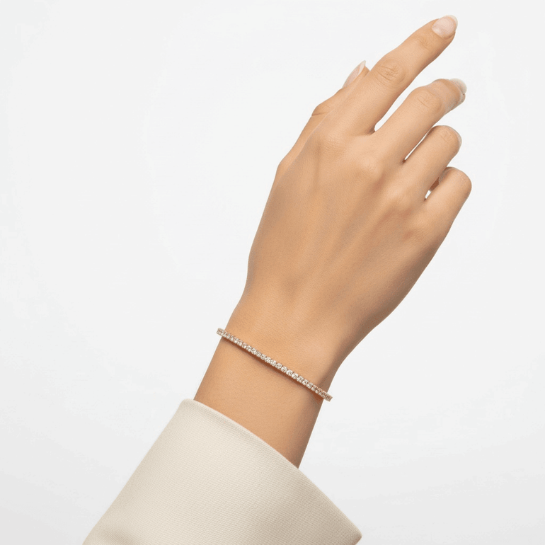 14K Yellow Gold Tennis with Cz Women's Bracelet - Miral Jewelry