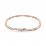 14K Yellow Gold Tennis with Cz Women's Bracelet - Miral Jewelry