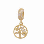 14K Yellow Gold Tree of Life Charms Pendant - Miral Jewelry