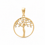 14K Yellow Gold Tree of Life Pendant - Miral Jewelry