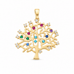 14K Yellow Gold Tree of Life Pendant - Miral Jewelry