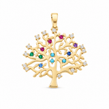 14K Yellow Gold Tree of Life Pendant - Miral Jewelry