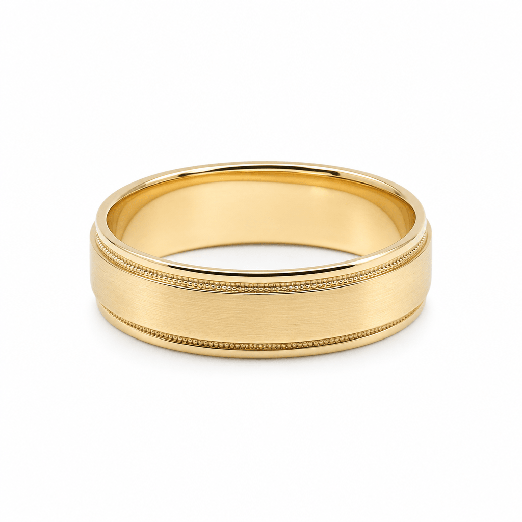 14K Yellow Gold Wedding Band - Miral Jewelry