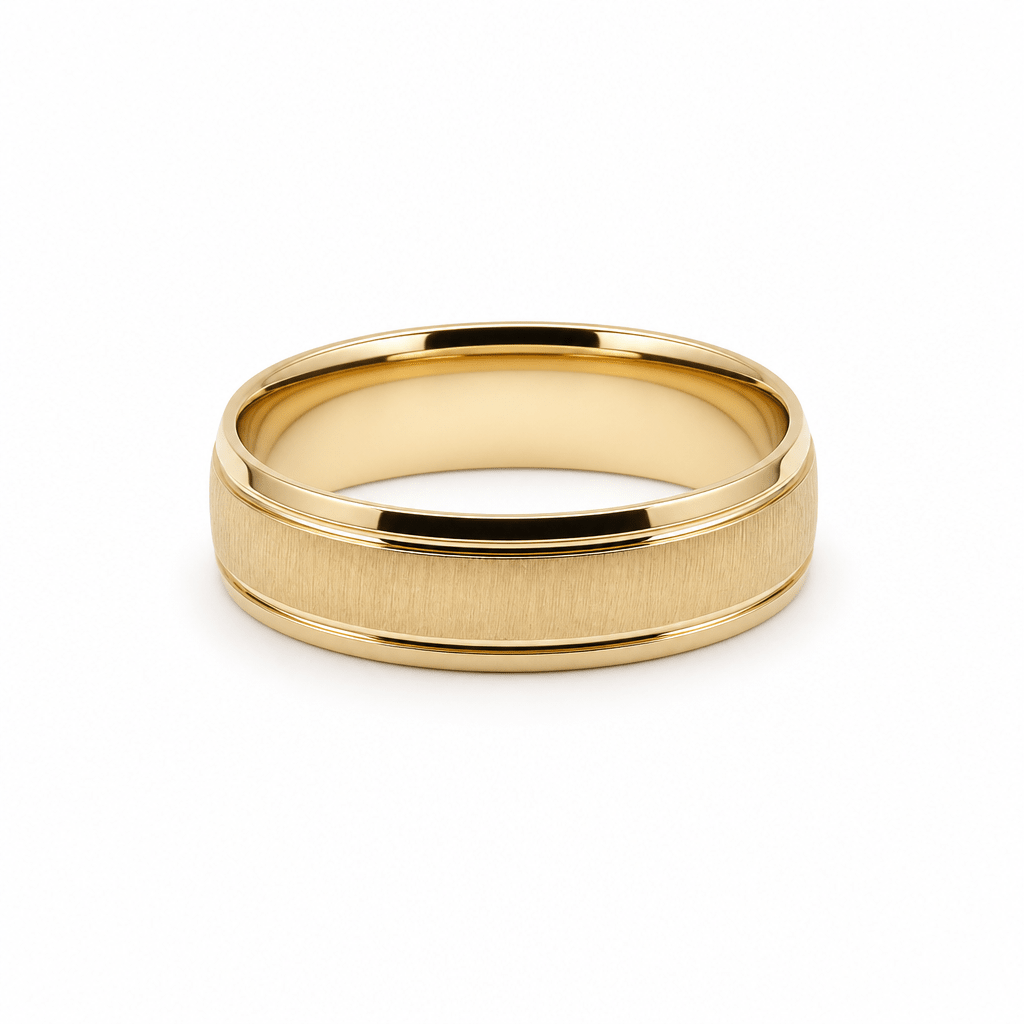 14K Yellow Gold Wedding Band - Miral Jewelry