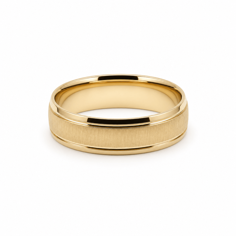 14K Yellow Gold Wedding Band - Miral Jewelry