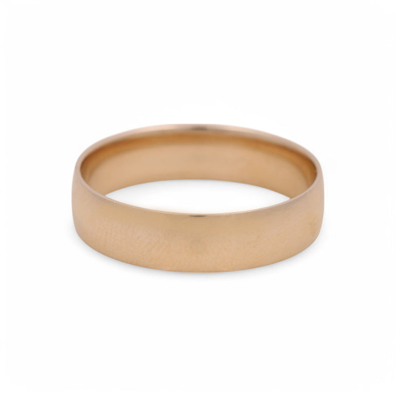 14K Yellow Gold Wedding Band Men's Ring - Miral Jewelry