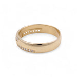 14K Yellow Gold Wedding Band with CZ Ring - Miral Jewelry