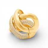 14K Yellow Gold with CZ Fashion Women's Ring - Miral Jewelry