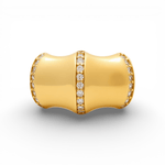 14K Yellow Gold with CZ Fashion Women's Ring - Miral Jewelry