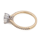 14K Yellow Gold Women's Contemporary Engagement Ring with 0.26Tw Round Diamonds - Miral Jewelry