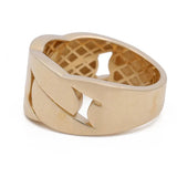 14K Yellow Gold Women's Fashion Links Ring - Miral Jewelry