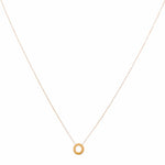 14K Yellow Gold Women's Necklace with Inicial O - Miral Jewelry