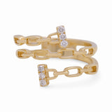 14K Yellow Modern Diamond Fashion Ring with 0.11Tw Round Diamonds - Miral Jewelry