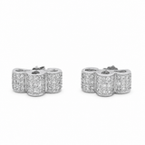 14K White Gold Stud Diamond Earrings