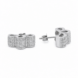 14K White Gold Stud Diamond Earrings