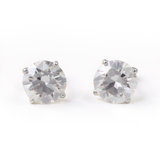 14K White Gold Stud Diamond Earrings with 2= 2.00Tw Round Diamonds DI1 Diamonds