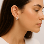 14K  Yellow Gold  Drop Diamond Earrings  with 1.08Tw  Round Diamonds