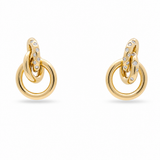 10K Yellow Gold Drop Diamond Earrings with 0.20Tw Round Diamonds