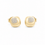 10K Yellow Gold Stud Diamond Earrings with 0.12Tw Round Diamonds