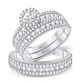 Round Diamond Solitaire Matching Wedding Ring Set 2 Ctw (Certified)
