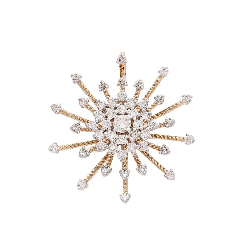 Yellow Gold 14K Fashion Pendant With Diamonds Miral Jewelry