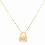 14K Yellow Gold Diamond Women's Necklaces with 0.12Tw Round Diamonds Miral Jewelry