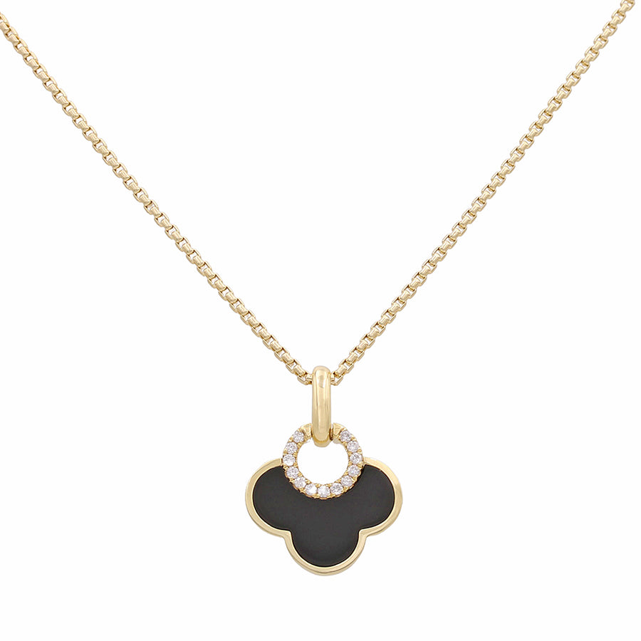Yellow Gold 14K Fashion Necklace With Diamond