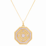 10K Yellow Gold Classic  Necklaces with 0.25Tw Round Diamonds