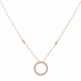 14k Yellow Gold Round Diamond Necklace 18" with 0.67Tw Round Diamonds