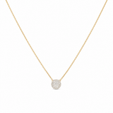 10k Yellow Gold Round Diamond Necklace 18" with 0.33Tw Round Diamonds