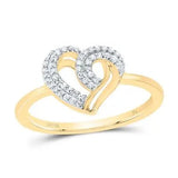 1/6ctw - Diamond P1 Gift Heart Ring - Miral Jewelry