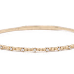 Yellow Gold 14K Bangle Bracelet With Diamonds Miral Jewelry