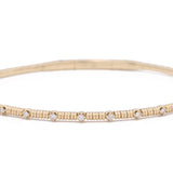 Yellow Gold 14K Bangle Bracelet With Diamonds Miral Jewelry