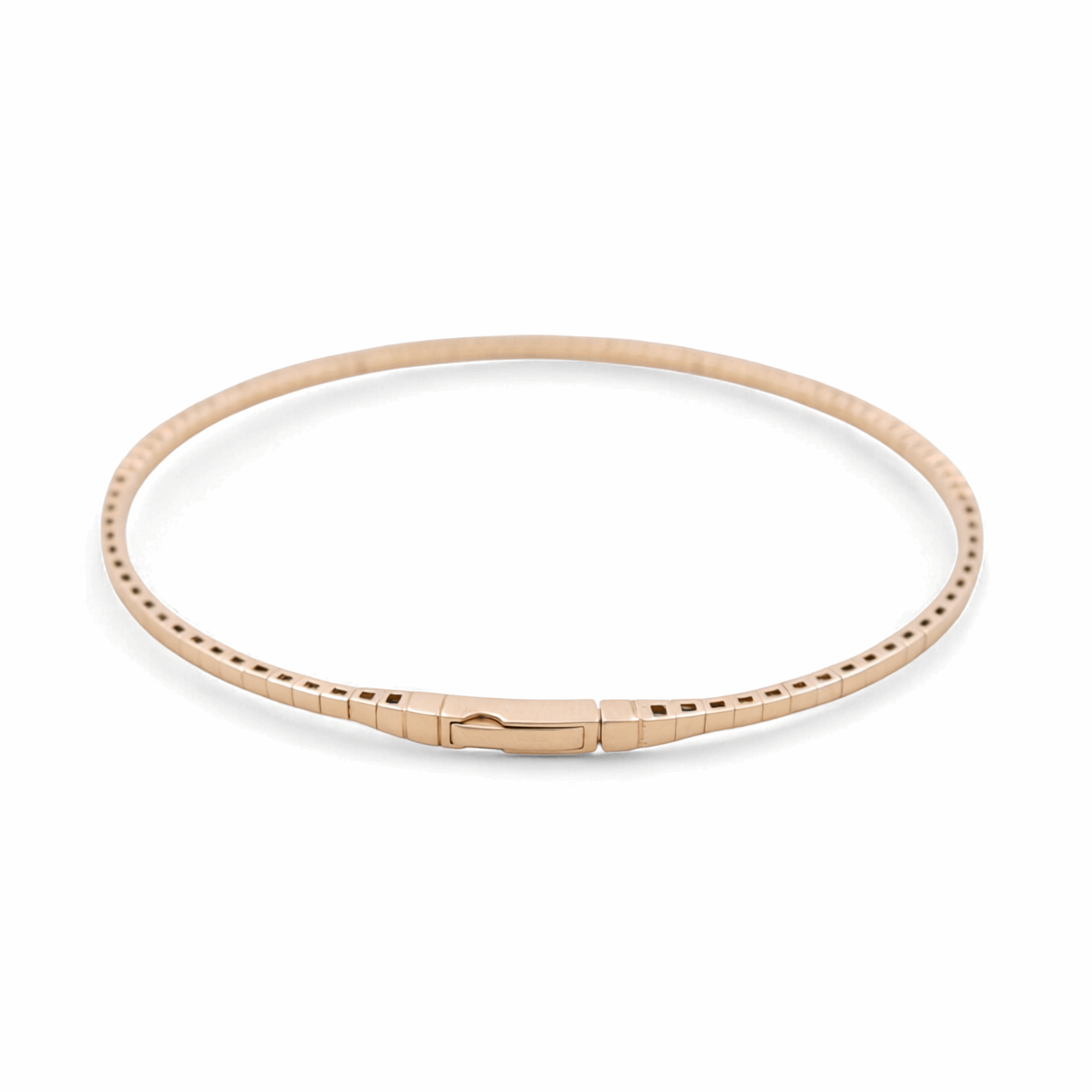 Yellow Gold 14K  Bangle Diamond Bracelet with 0.37Tw Round Diamonds and 0.33Tw Round Emeralds