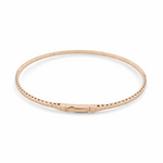 Yellow Gold 14K  Bangle Diamond Bracelet with 0.37Tw Round Diamonds and 0.33Tw Round Emeralds