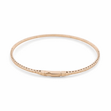 Yellow Gold 14K  Bangle Diamond Bracelet with 0.37Tw Round Diamonds and 0.33Tw Round Emeralds